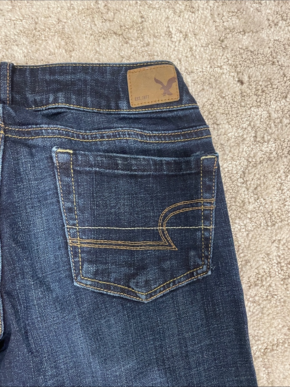 American Eagle Outfitters Dark Indigo Flared Jeans - Women's - Picture 7 of 7